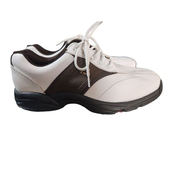 Foot Joy Greenjoys Mens‎ 7.5M Golf Shoes White Brown Oxford 45457 - Picture 5 of 12